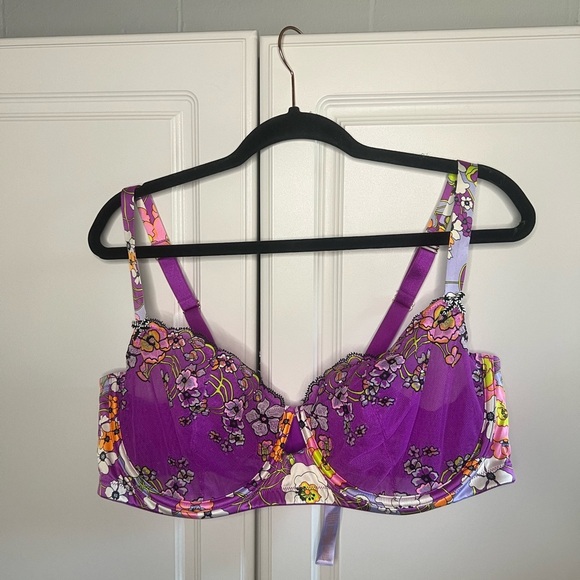 Savage X Fenty Mod Poppy Unlined Lace Balconette Bra 42DD - Picture 1 of 12